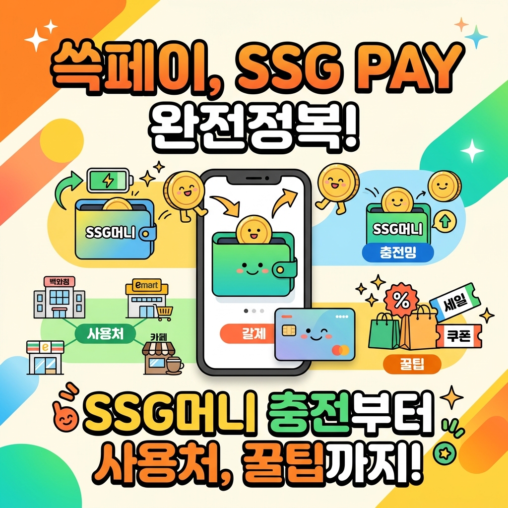 쓱페이, SSG PAY, SSG머니 충전부터 사용처, 꿀팁까지!