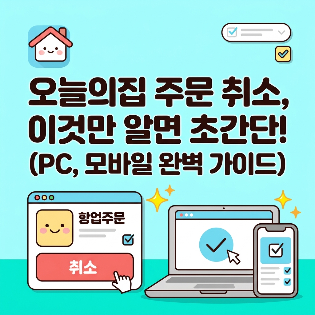 오늘의집 주문 취소, 이것만 알면 초간단! (PC, 모바일 완벽 가이드)