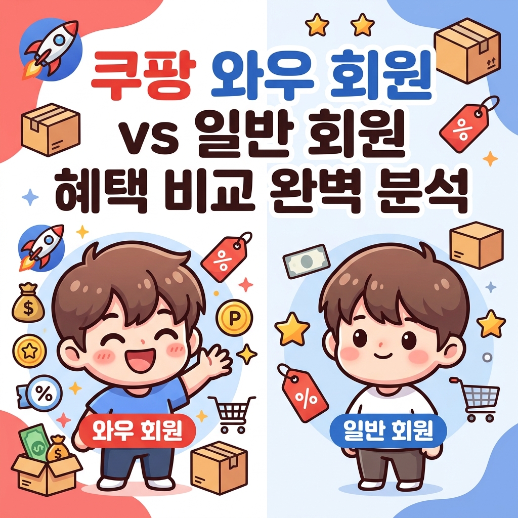 쿠팡 와우 회원 vs 일반 회원: 혜택 비교 완벽 분석