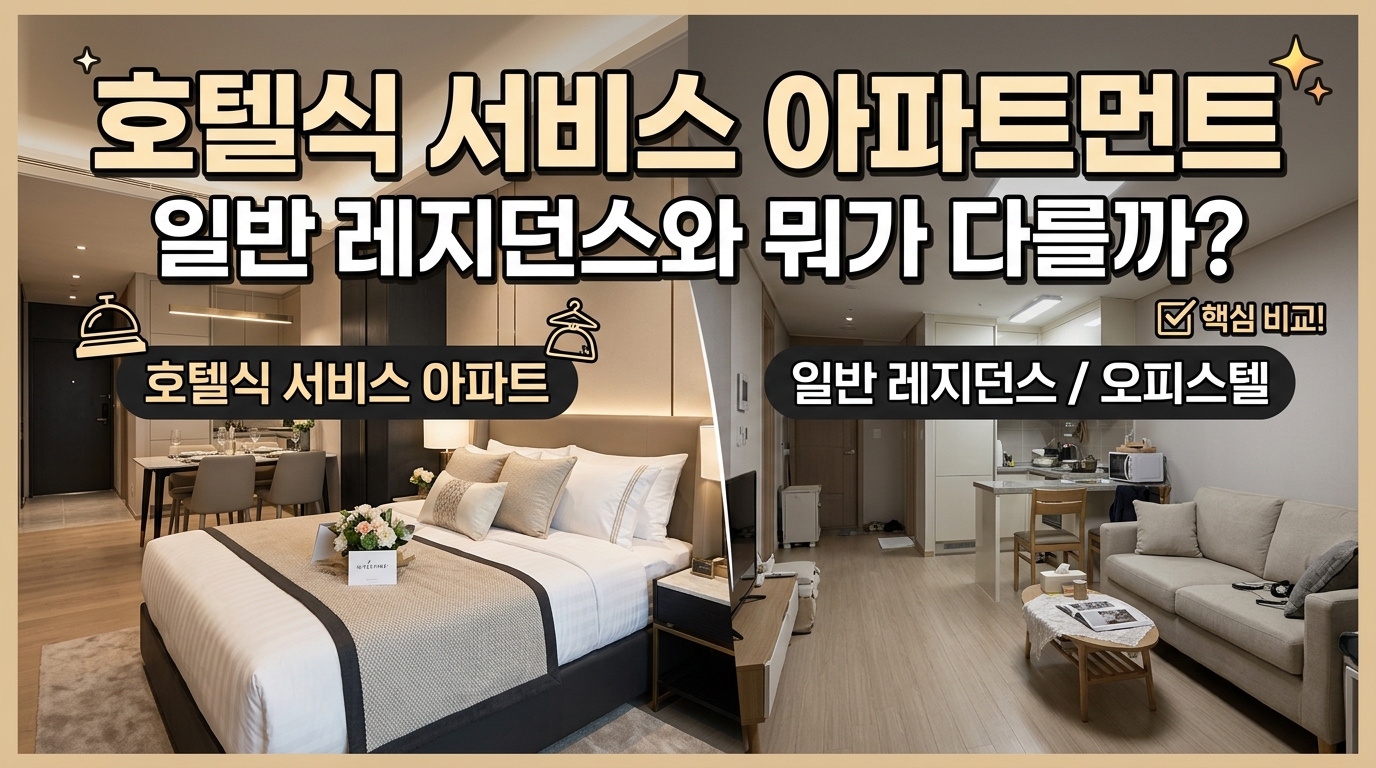 호텔식 서비스 아파트먼트, 일반 레지던스와 뭐가 다를까?