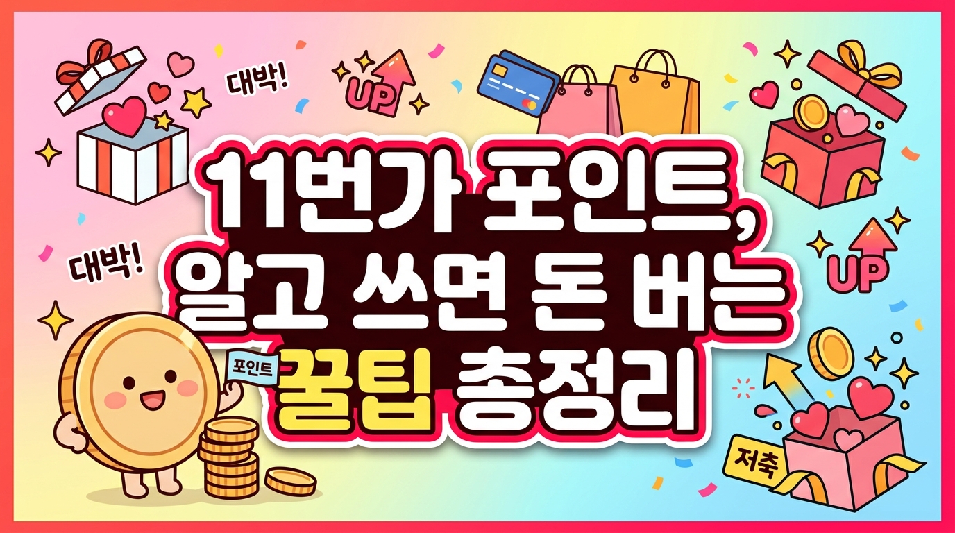11번가 포인트, 알고 쓰면 돈 버는 꿀팁 총정리