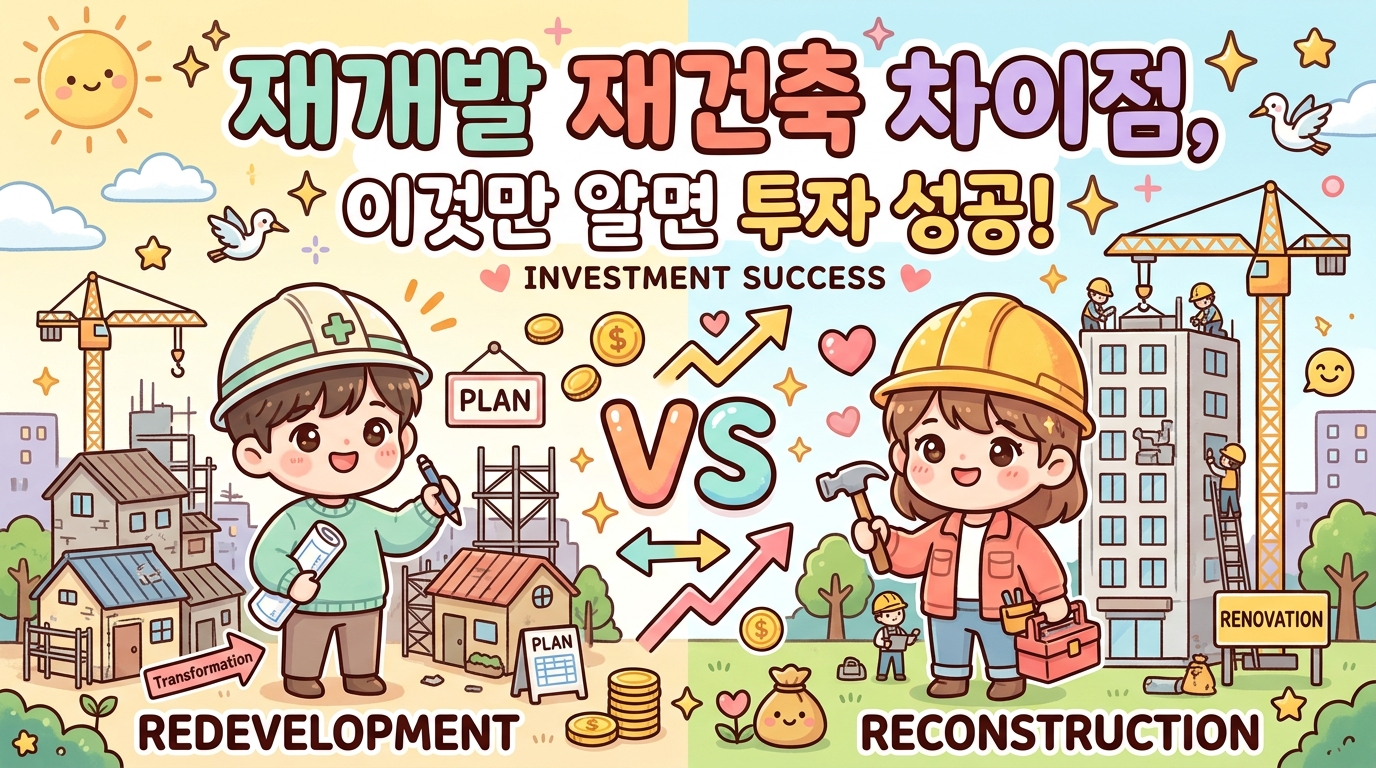 재개발 재건축 차이점, 이것만 알면 투자 성공!