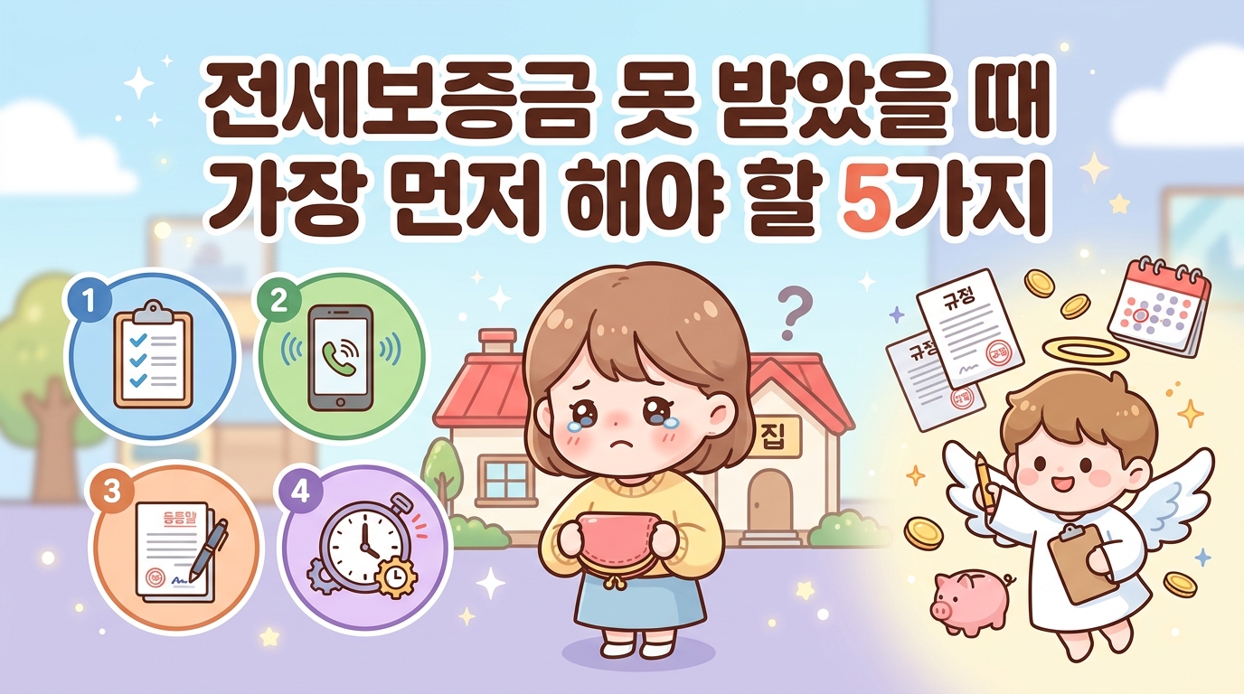 전세보증금 못 받았을 때 가장 먼저 해야 할 5가지