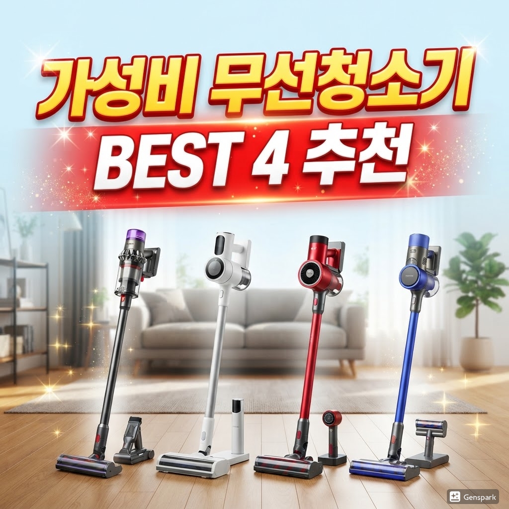 10만원대에서 이 정도 성능이 나온다? 가성비 무선청소기 BEST 4 추천